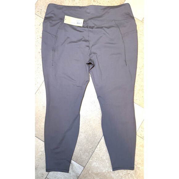 All In Motion Everyday Soft Style High-Rise 7/8 Leggings Pockets Taupe 3X NEW - Picture 3 of 12